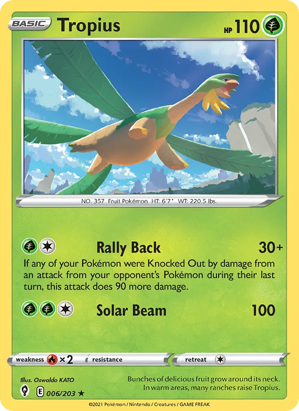 Tropius - Evolving Skies Pokemon Card