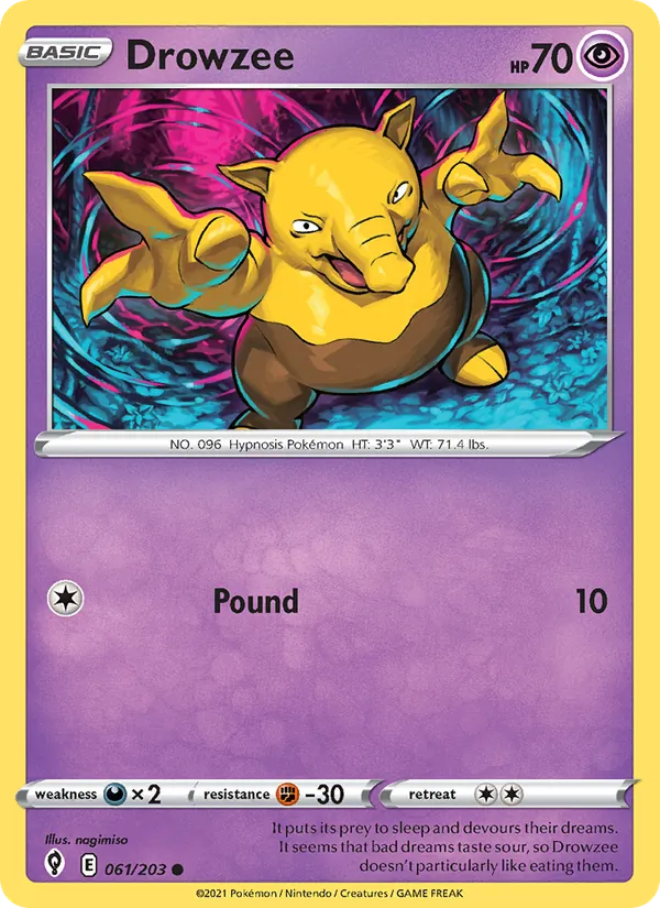 Drowzee - Evolving Skies Pokemon Card