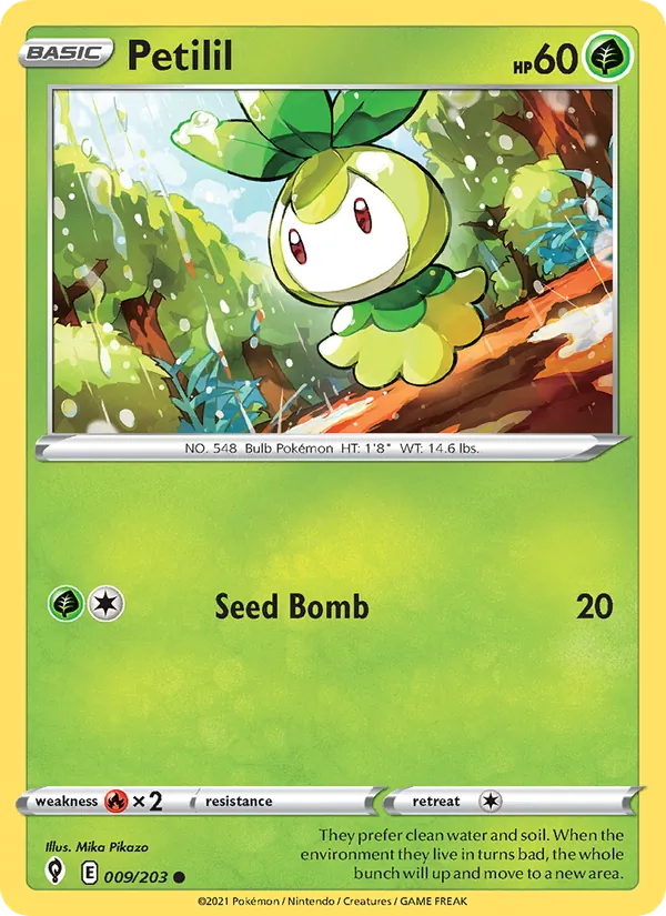 Petilil - Evolving Skies Pokemon Card