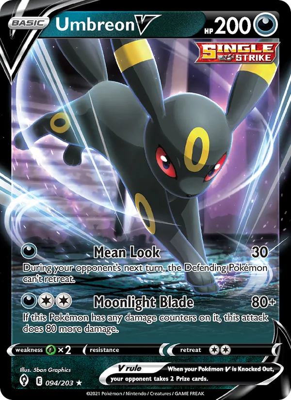 Umbreon V - Evolving Skies Pokemon Card