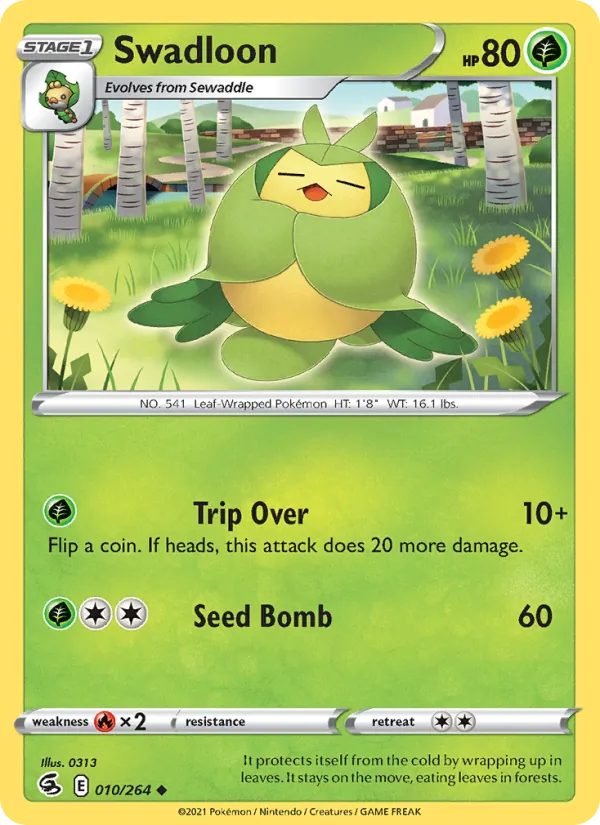 Swadloon - Fusion Strike Pokemon Card