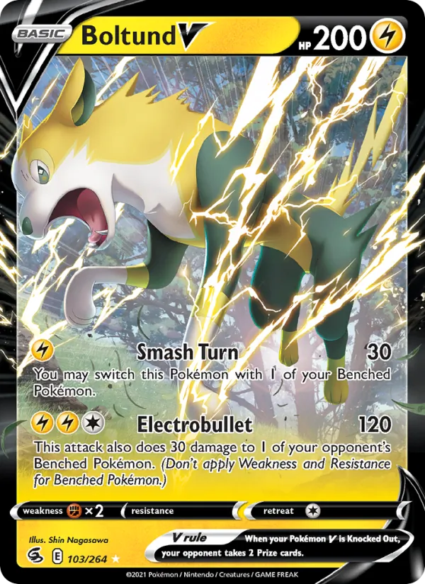 Boltund V - Fusion Strike Pokemon Card
