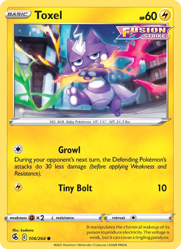 Toxel - Fusion Strike Pokemon Card
