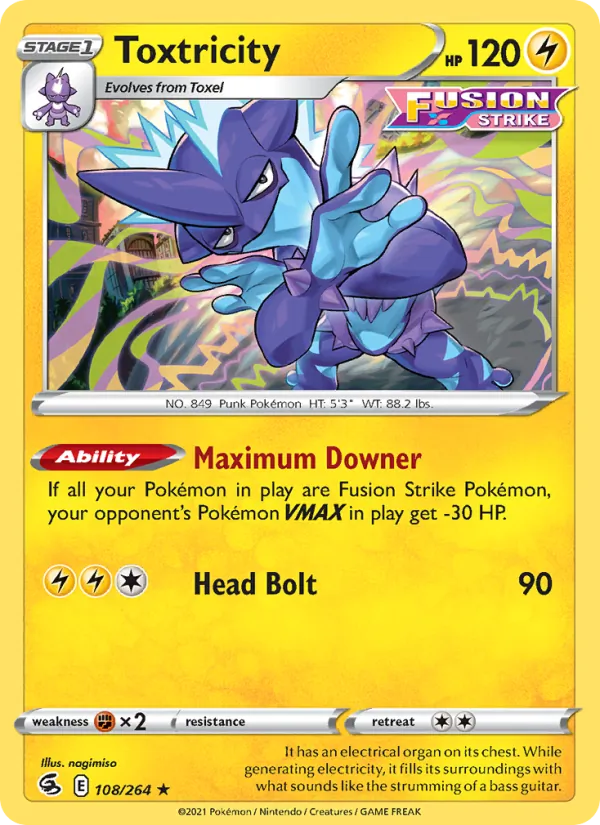 Toxtricity - Fusion Strike Pokemon Card