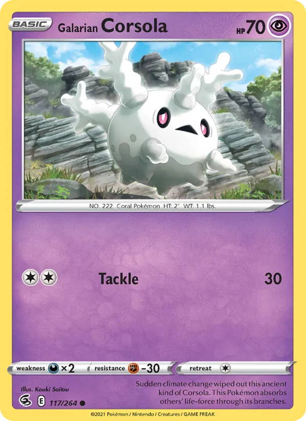 Galarian Corsola - Fusion Strike Pokemon Card