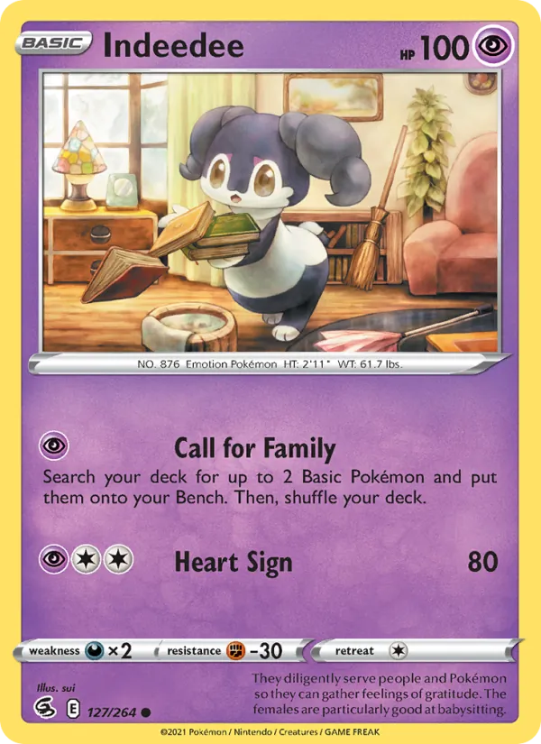 Indeedee - Fusion Strike Pokemon Card