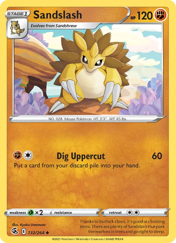 Sandslash - Fusion Strike Pokemon Card