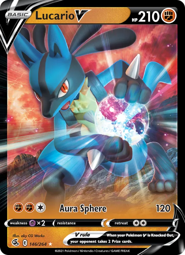 Lucario V - Fusion Strike Pokemon Card