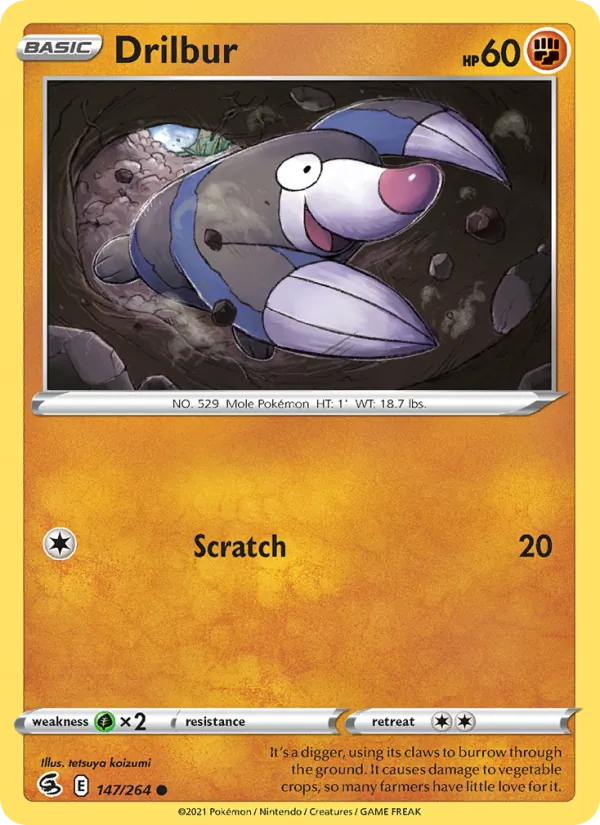Drilbur - Fusion Strike Pokemon Card
