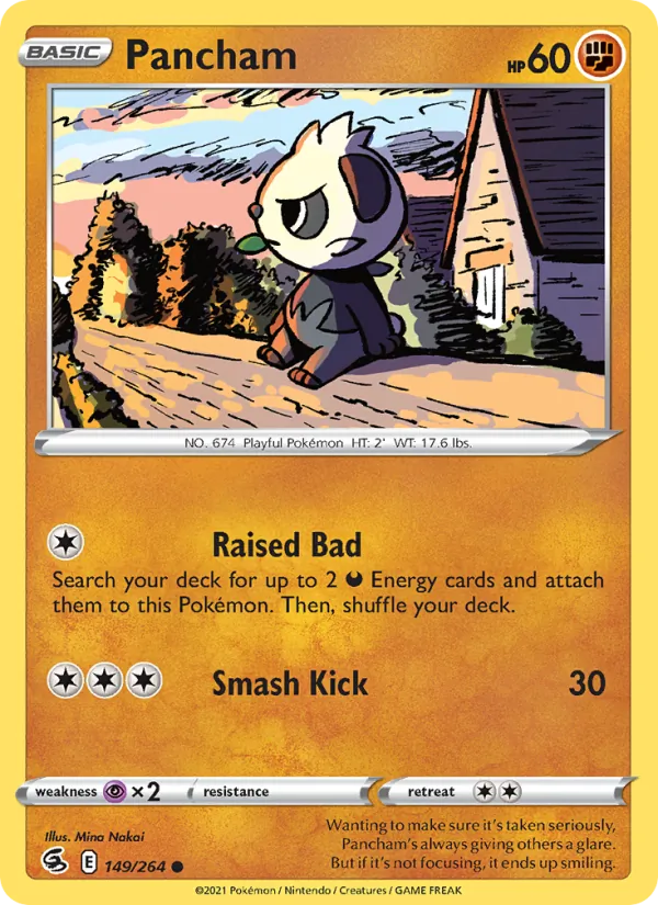 Pancham - Fusion Strike Pokemon Card