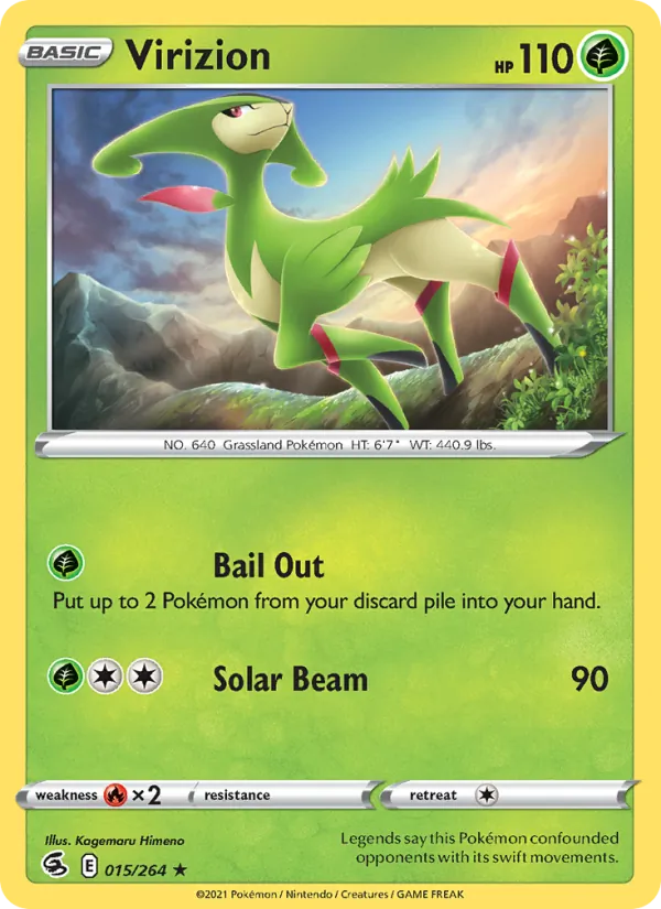 Virizion - Fusion Strike Pokemon Card