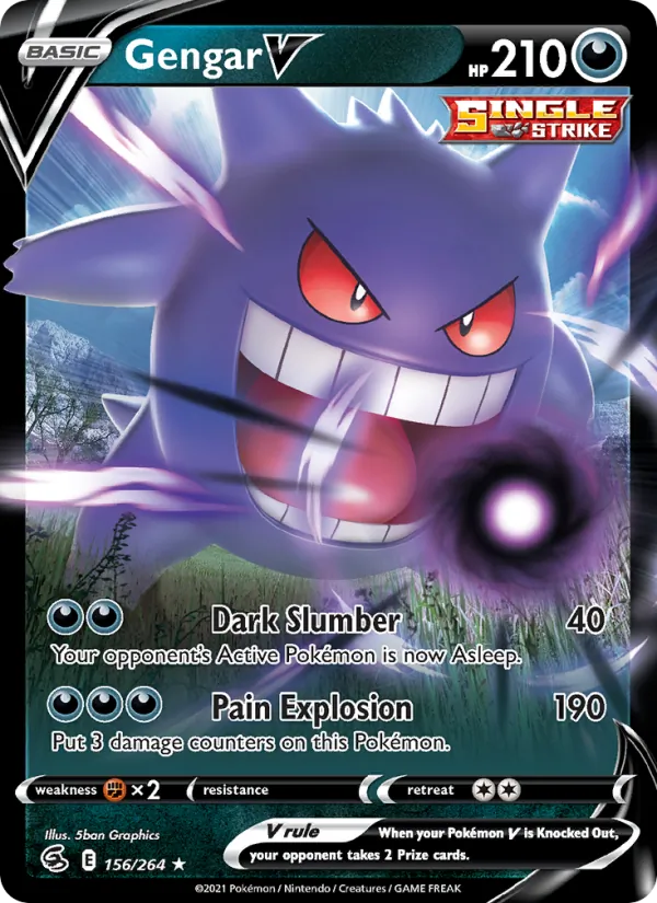 Gengar V - Fusion Strike Pokemon Card