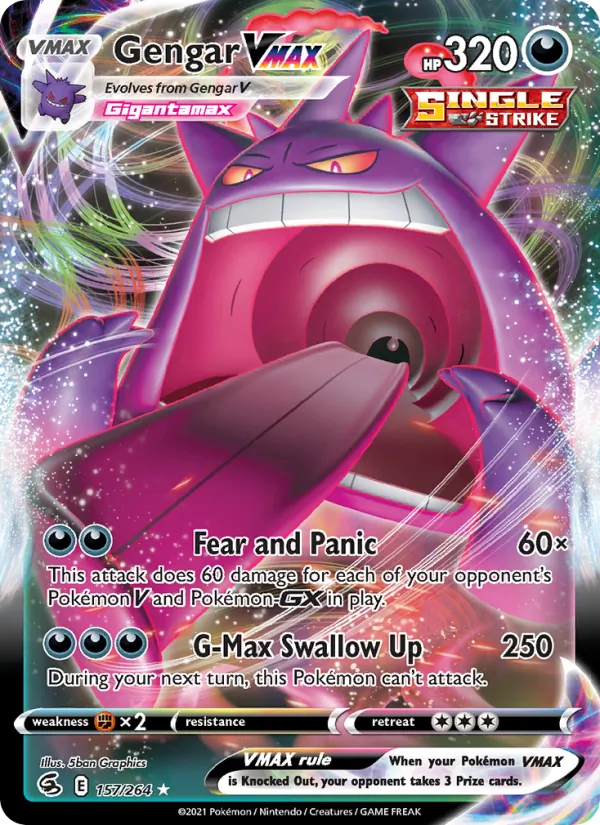 Gengar VMAX - Fusion Strike Pokemon Card