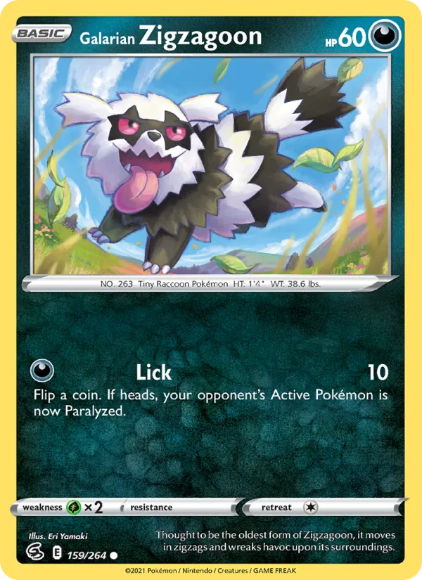 Galarian Zigzagoon - Fusion Strike Pokemon Card