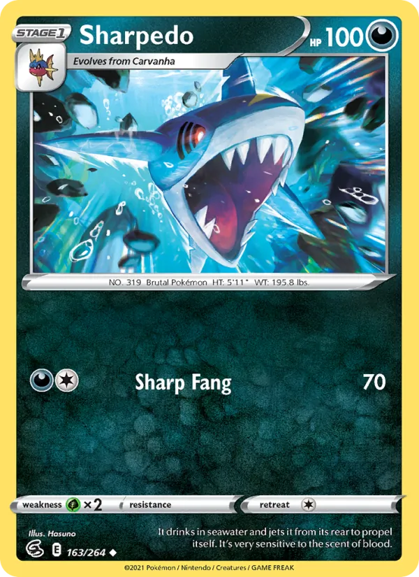 Sharpedo - Fusion Strike Pokemon Card