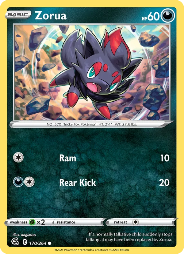 Zorua - Fusion Strike Pokemon Card