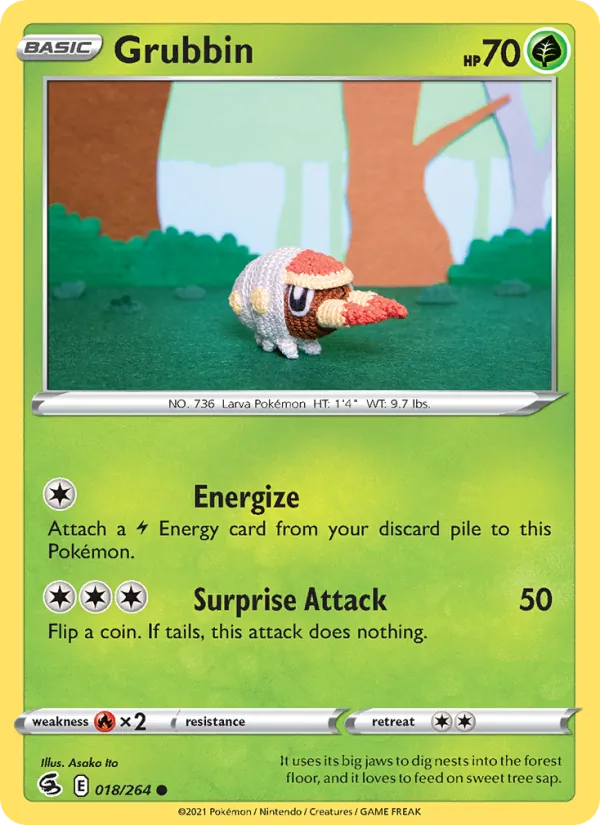 Grubbin - Fusion Strike Pokemon Card