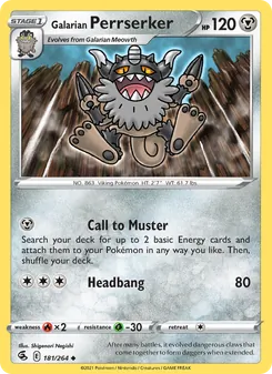 Galarian Perrserker - Fusion Strike