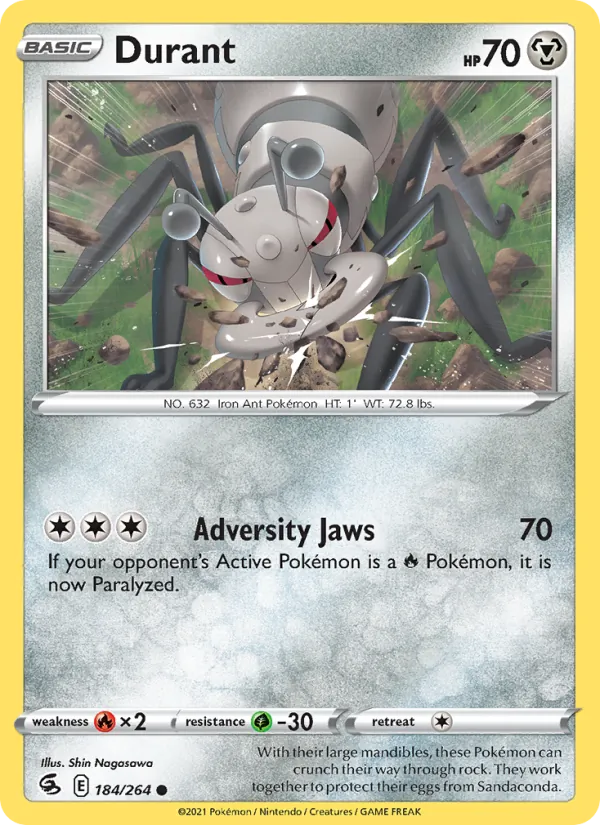 Durant - Fusion Strike Pokemon Card