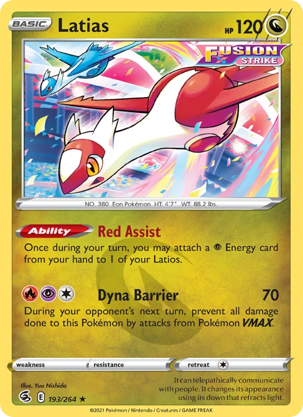 Latias - Fusion Strike Pokemon Card
