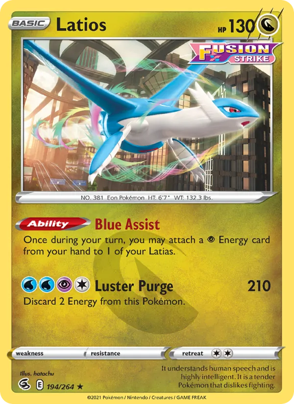 Latios - Fusion Strike Pokemon Card