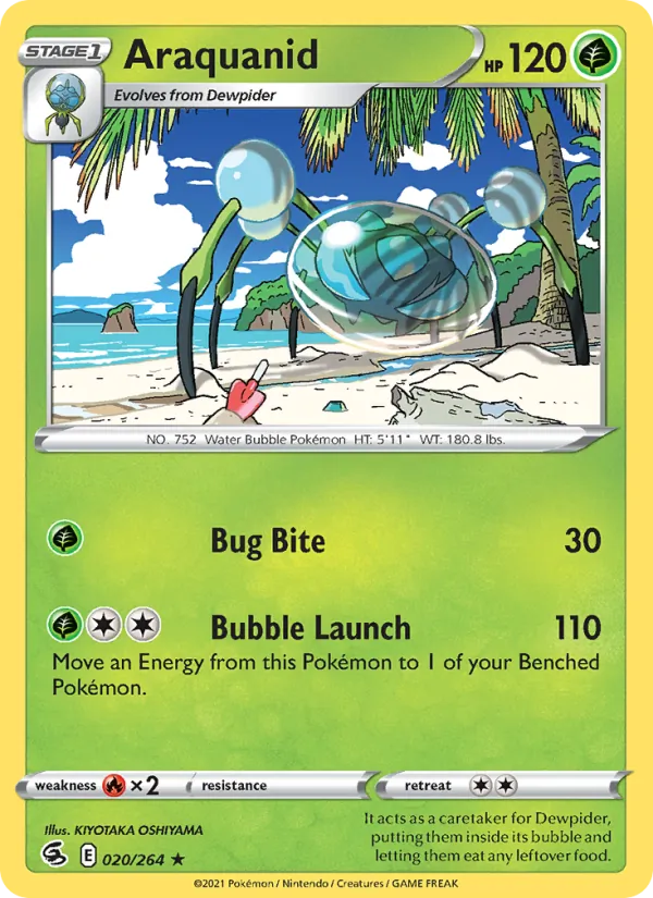 Araquanid - Fusion Strike Pokemon Card