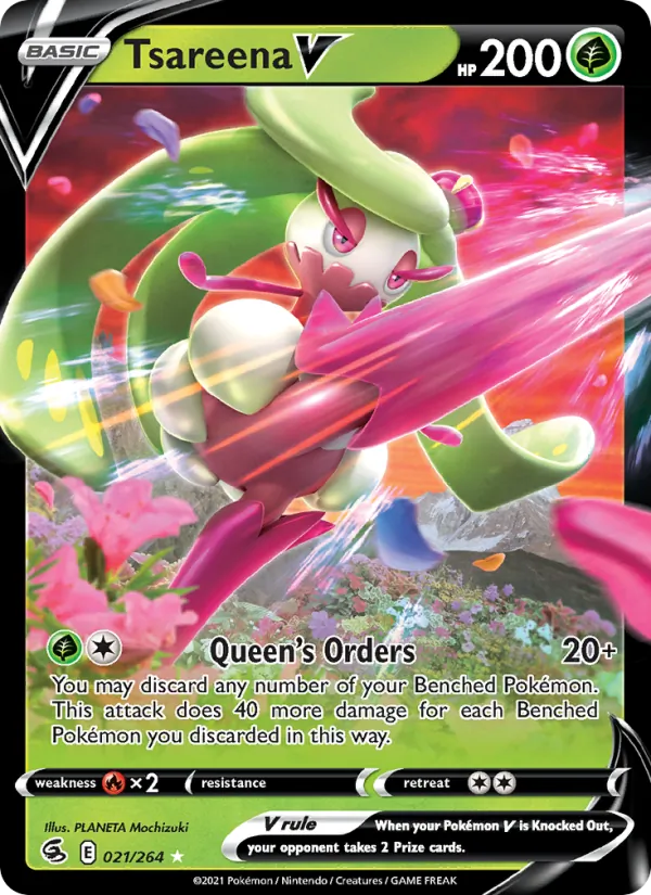 Tsareena V - Fusion Strike Pokemon Card
