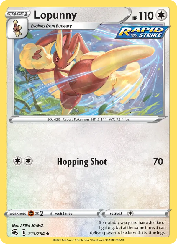 Lopunny - Fusion Strike Pokemon Card