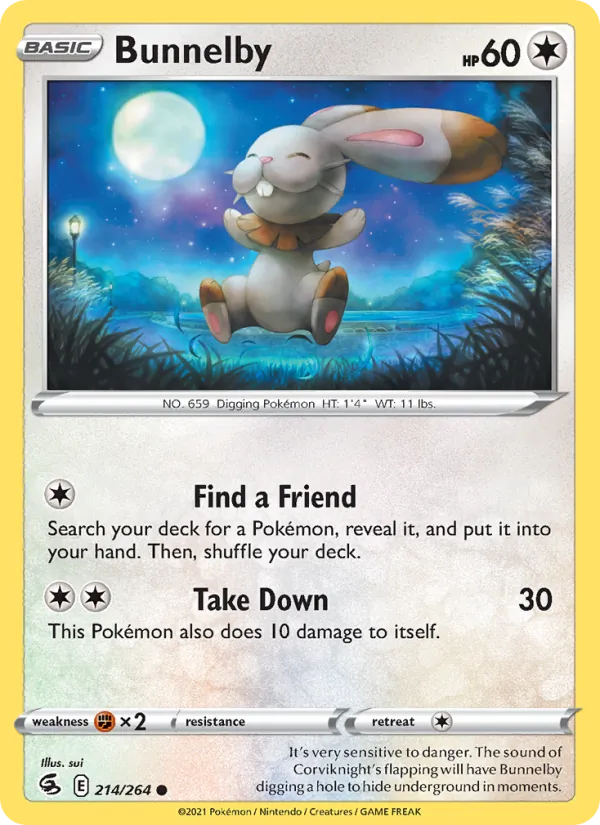 Bunnelby - Fusion Strike Pokemon Card