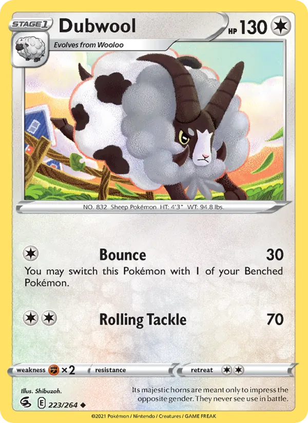 Dubwool - Fusion Strike Pokemon Card