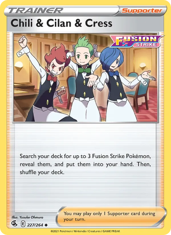 Chili & Cilan & Cress - Fusion Strike Pokemon Card
