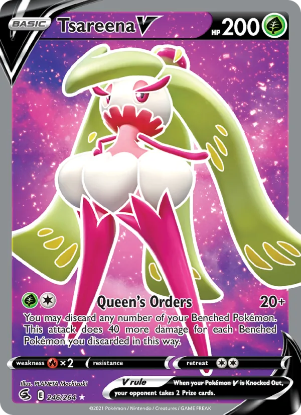 Tsareena V - Fusion Strike Pokemon Card