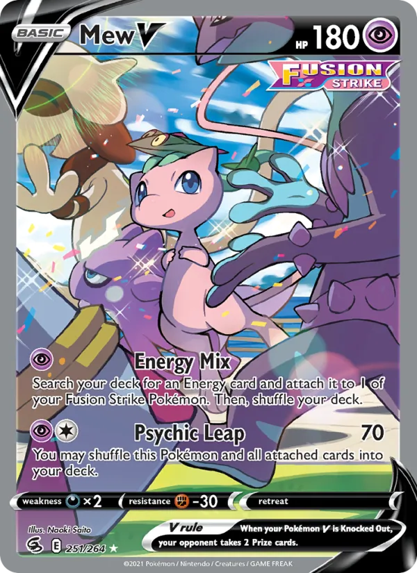 Mew V - Fusion Strike Pokemon Card