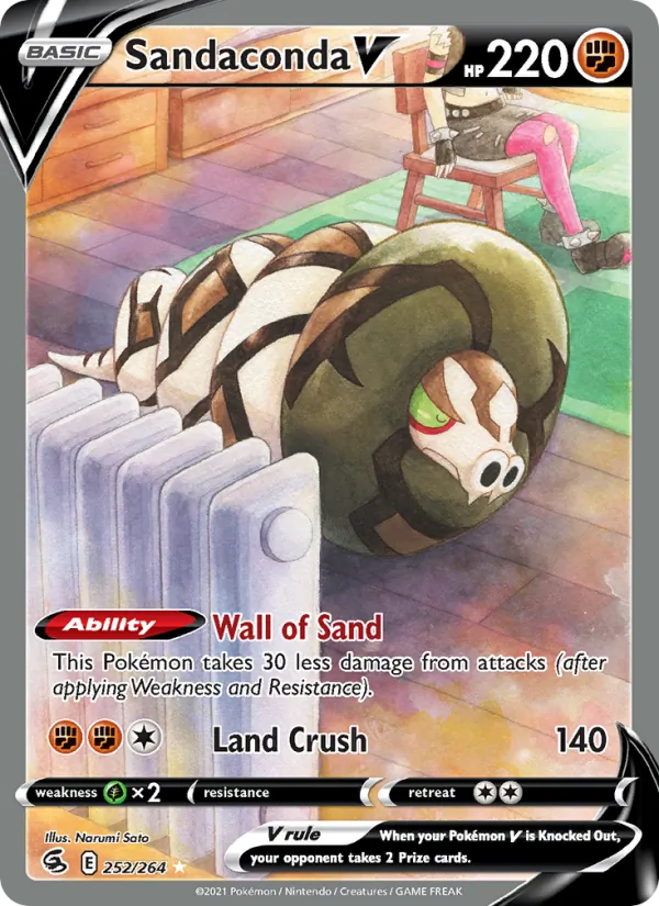 Sandaconda V - Fusion Strike Pokemon Card