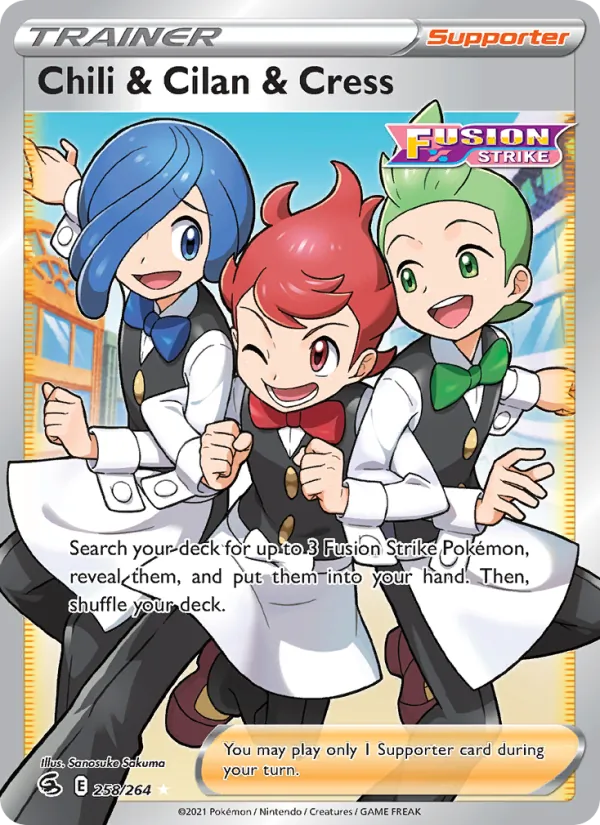 Chili & Cilan & Cress - Fusion Strike Pokemon Card