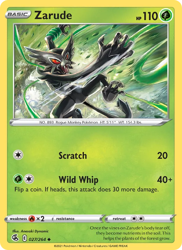 Zarude - Fusion Strike Pokemon Card