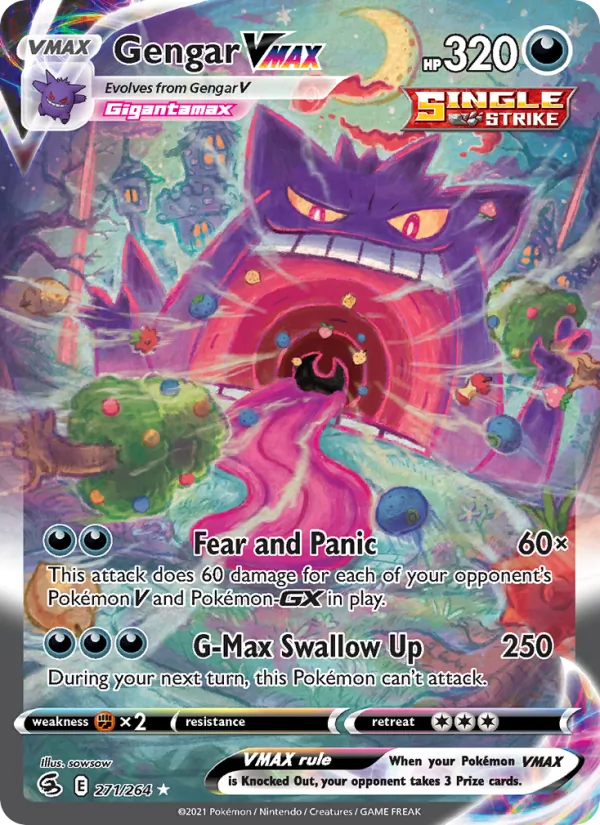 Gengar VMAX - Fusion Strike Pokemon Card