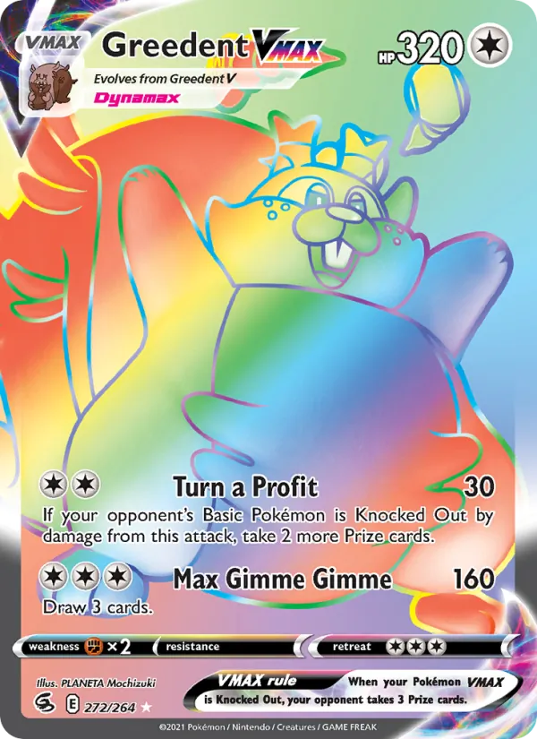 Greedent VMAX - Fusion Strike Pokemon Card