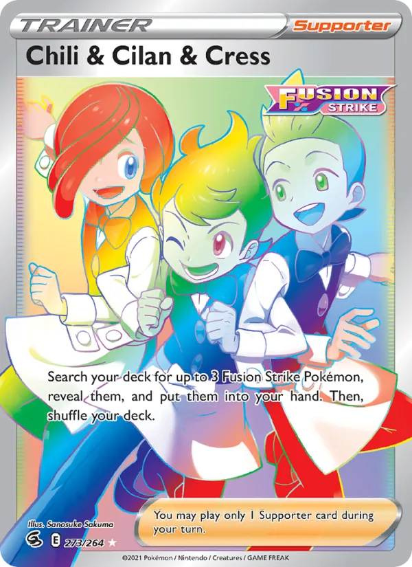 Chili & Cilan & Cress - Fusion Strike Pokemon Card