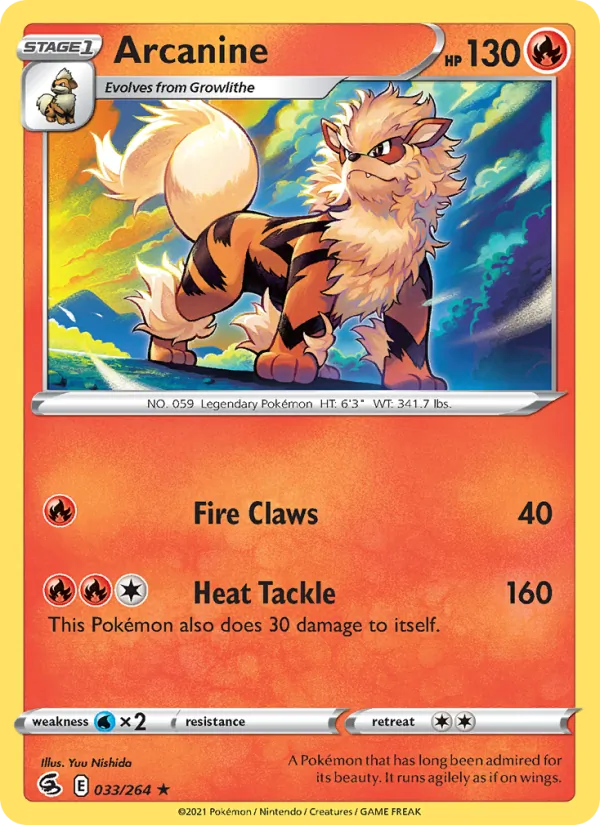 Arcanine - Fusion Strike Pokemon Card