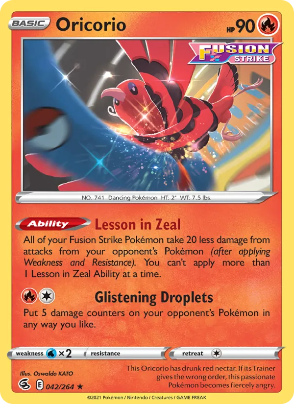 Oricorio - Fusion Strike Pokemon Card