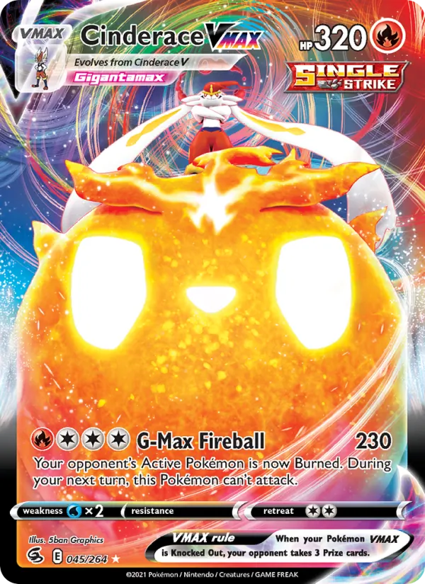 Cinderace VMAX - Fusion Strike Pokemon Card