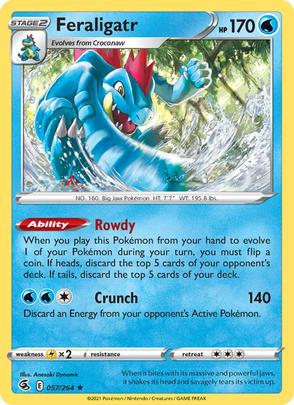Feraligatr - Fusion Strike Pokemon Card