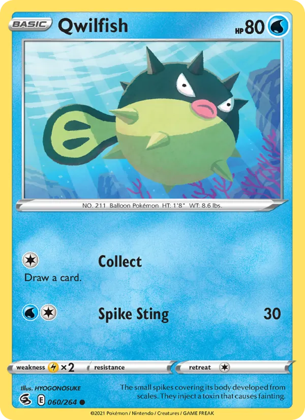 Qwilfish - Fusion Strike Pokemon Card
