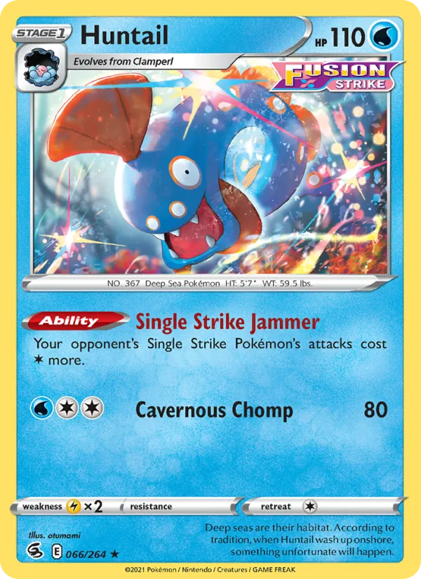 Huntail - Fusion Strike Pokemon Card