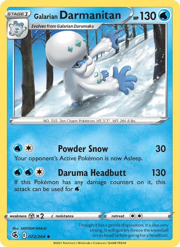 Galarian Darmanitan - Fusion Strike Pokemon Card