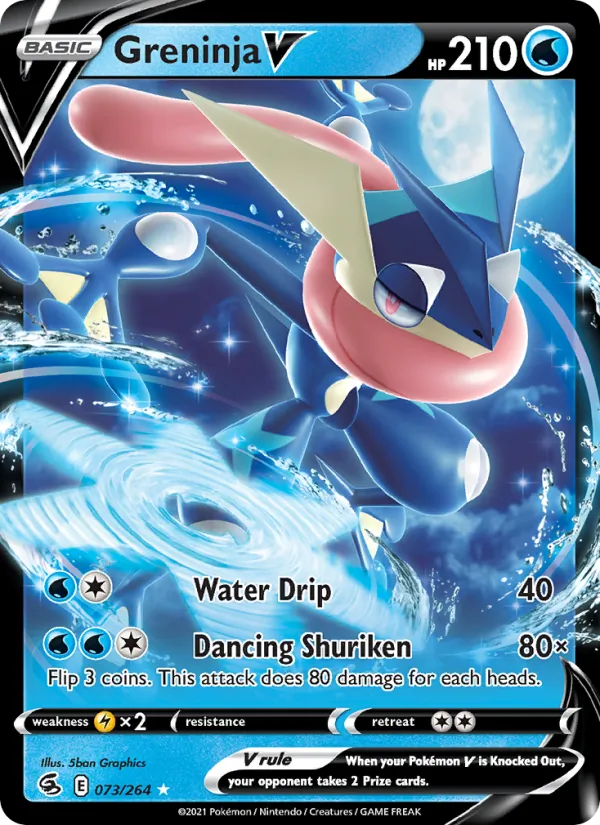 Greninja V - Fusion Strike Pokemon Card