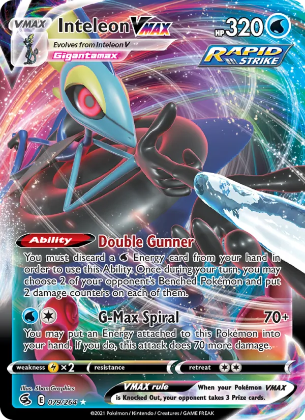 Inteleon VMAX - Fusion Strike Pokemon Card