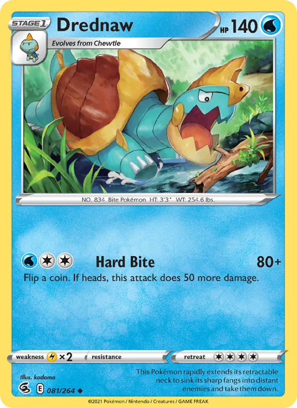 Drednaw - Fusion Strike Pokemon Card