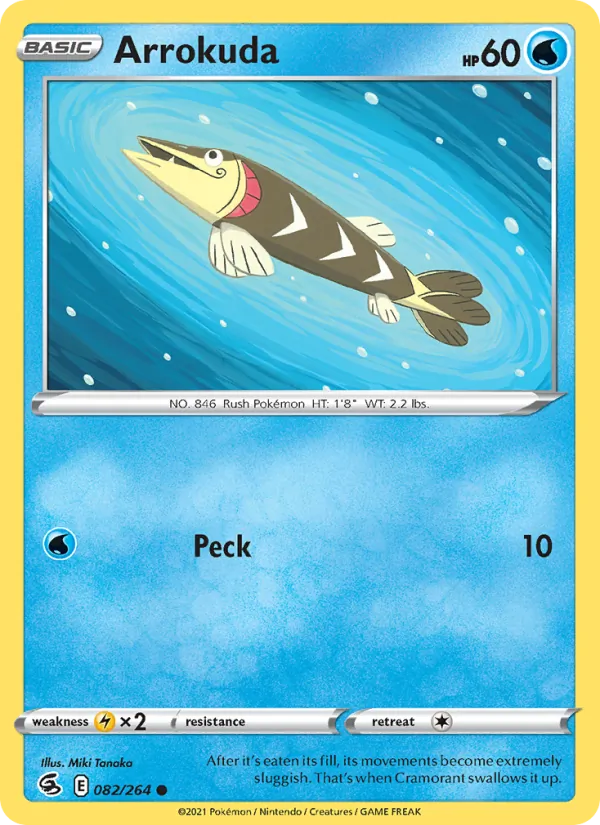 Arrokuda - Fusion Strike Pokemon Card